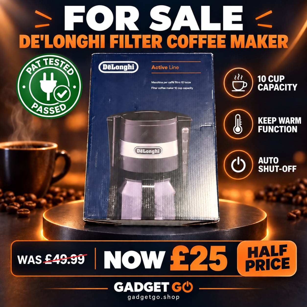 De’Longhi Active Line Filter Coffee Maker