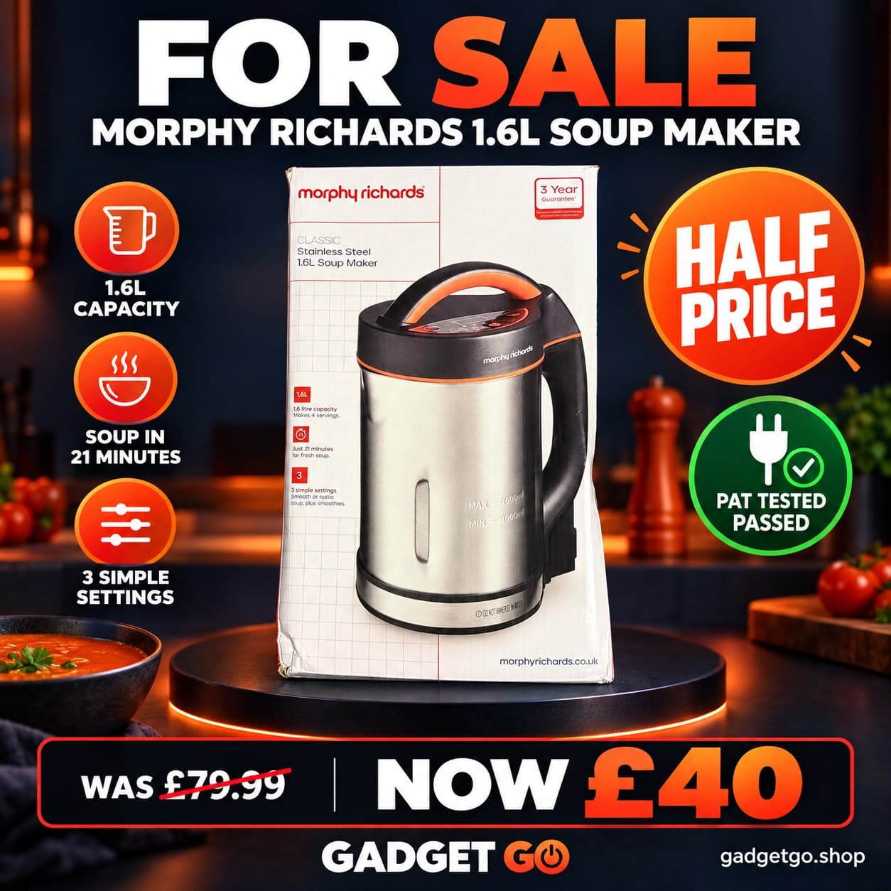 Morphy Richards 1.6L Soup Maker