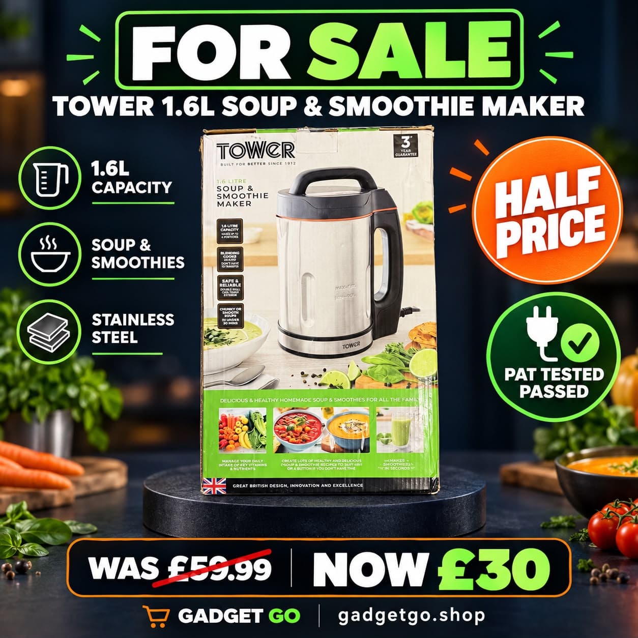 Tower 1.6L Soup & Smoothie Maker