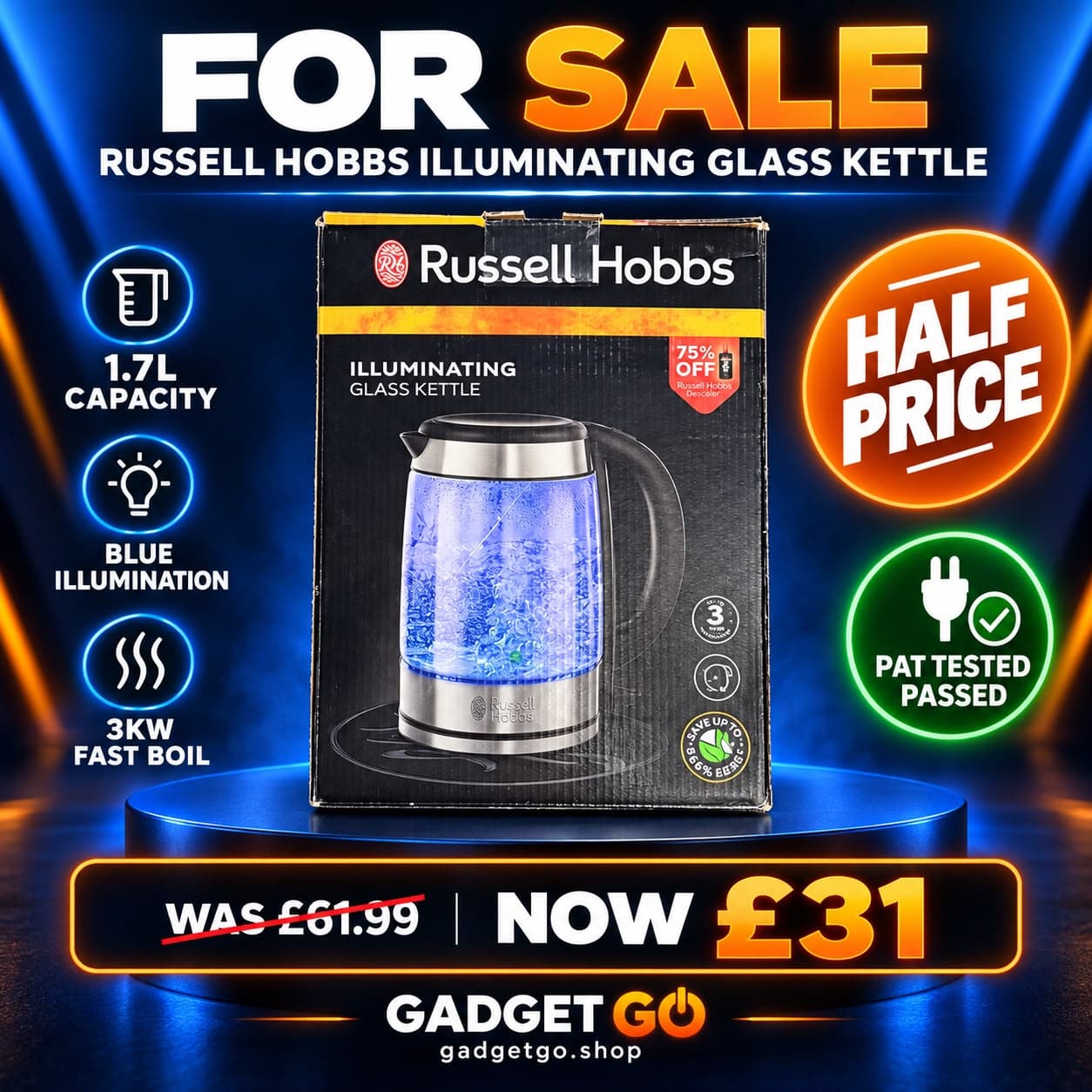 Russell Hobbs Illuminating Glass Kettle