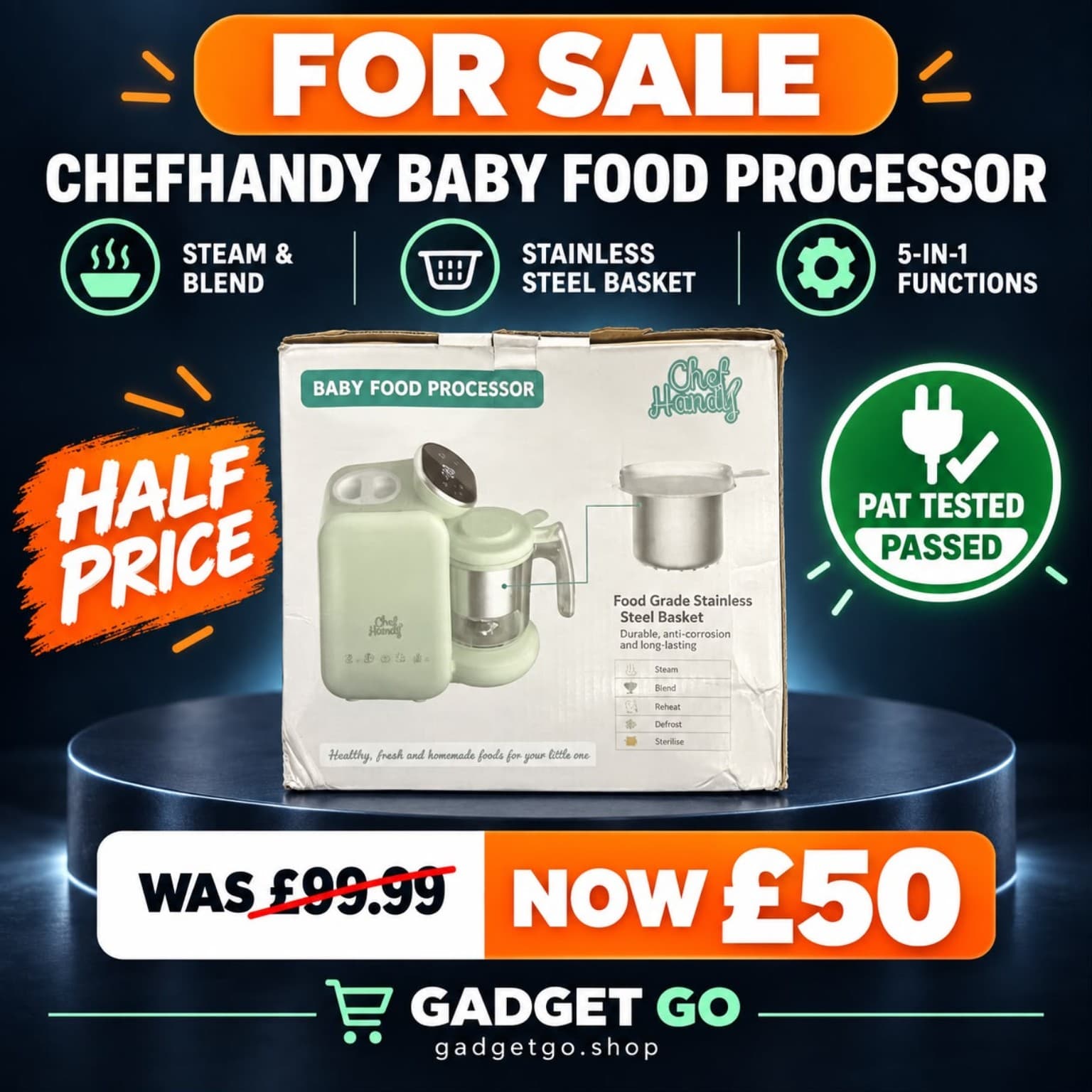 Chefhandy 5-in-1 Baby Food Processor