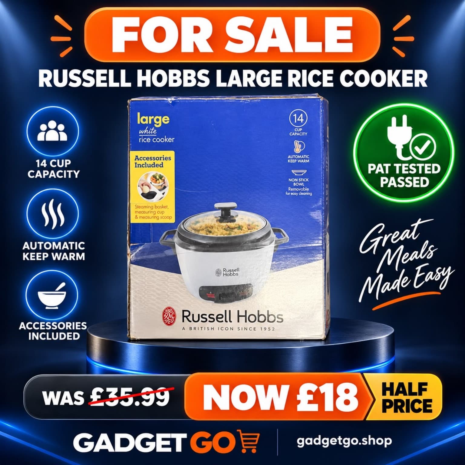 Russell Hobbs Large 14-Cup Rice Cooker
