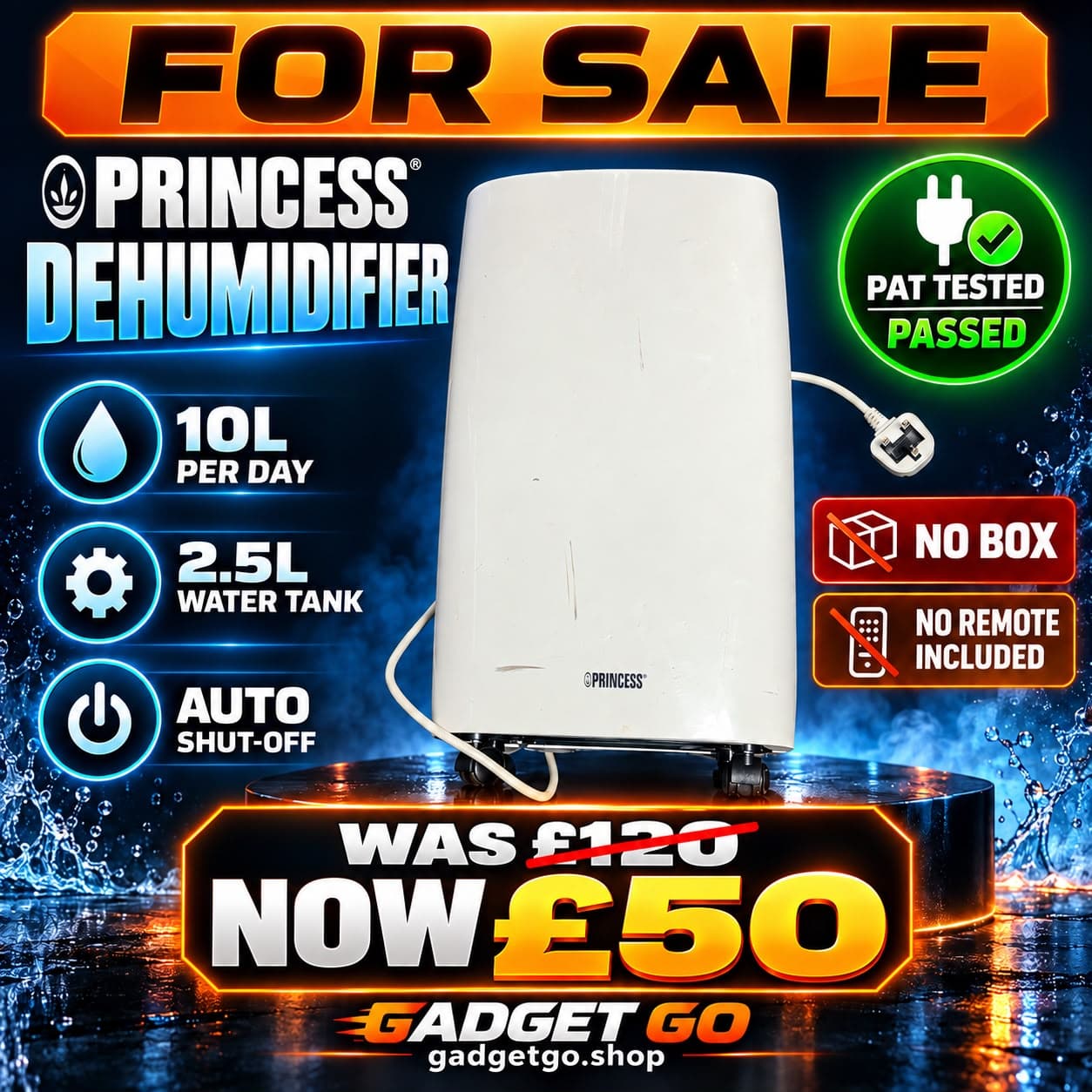 Princess 10L Dehumidifier